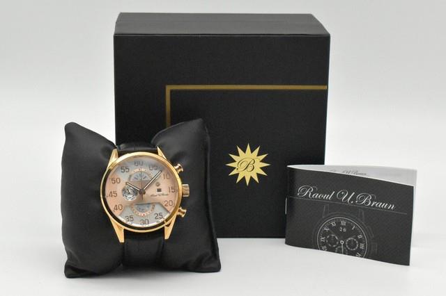 Raoul U. Marron Montre Automatique Montre Hommes Bracelet Hommes, Acier Inox #