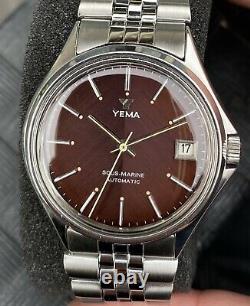 Rare Montre Ancienne Vintage Watch Yema Automatique FE 5611 Sous Marine Plongée