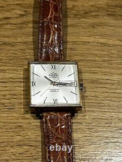 Rare Montre Homme Philippe Commandant De Bord Incabloc Plaquée Or Automatique