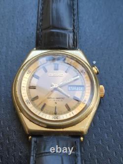 Rare Seiko auto Bell-matic Alarm Gold Dial 4006-6080