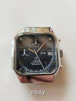 Rare boitier de montre marque Yema chronographe automatique sous-marine NOS NAD