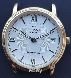 Ravissante montre automatique Clyda Paris pour homme, cadran texturé ETA 2824-2