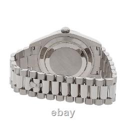 Rolex Day-Date Automatique 41mm or Blanc Hommes Président Bracelet Montre