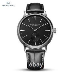 SEA GULL Montre homme Automatique Couleur Full Black Bracelet Cuir SEA GULL Montre homme Automatique Couleur Full Black Bracelet Cuir