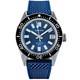 Seestern 62mas Automatique Acier Bleu Date Silicone Diver Montre Homme
