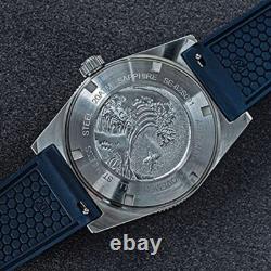 Seestern 62mas Automatique Acier Bleu Date Silicone Diver Montre Homme