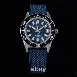Seestern 62mas Automatique Acier Bleu Date Silicone Diver Montre Homme