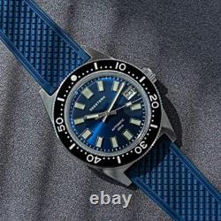 Seestern 62mas Automatique Acier Bleu Date Silicone Diver Montre Homme