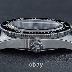 Seestern 62mas Automatique Acier Noir Gris Date Saphir Diver Montre Homme