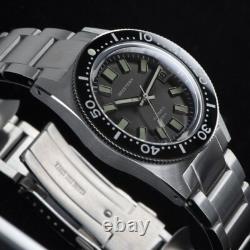 Seestern 62mas Automatique Acier Noir Gris Date Saphir Diver Montre Homme