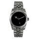 Seestern Musou Ultra Black 36mm Automatique Acier Noir Date Saphir Montre Homme