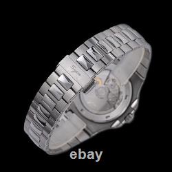 Seestern S466 Automatique Acier Noir Date Saphir Montre Homme