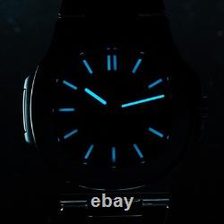 Seestern S466 Automatique Acier Noir Date Saphir Montre Homme Seestern S466 Automatique Acier Noir Date Saphir Montre Homme