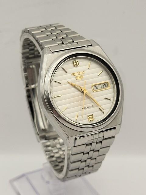 Seiko 5 Automatic Watch Ref. 7009 878a Japan Stainless Steel 36mm Working Good