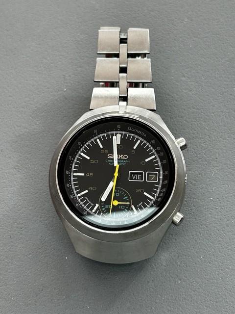 Seiko Chronograph Automatic 6139-7101 Automatique Tachym&egrave;tre Date Cadran Noir