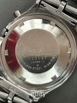 Seiko Chronograph Automatic 6139-7101 automatique tachymètre date cadran noir