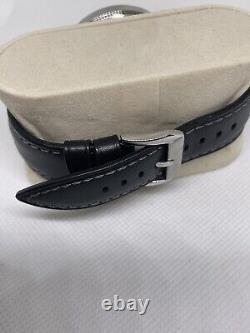 Seiko Mod Hommage Présage Automatique Argenté Bracelet Cuir