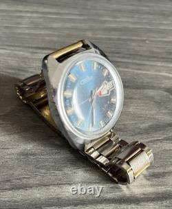 Slava Montre bracelet homme automatique réf. 2428 jour/date cadran bleu