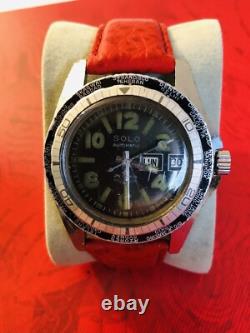 Solo Automatic Wristwatch 25 Jewels 1970s Day date FR World Time Bezel Solo Automatic Wristwatch 25 Jewels 1970s Day date FR World Time Bezel