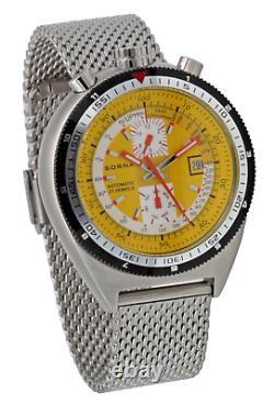 Sorna Bullhead Montre Automatique Style Rétro Jaune Hommes 21 Jewels Ø 48 MM Sorna Bullhead Montre Automatique Style Rétro Jaune Hommes 21 Jewels Ø 48 MM
