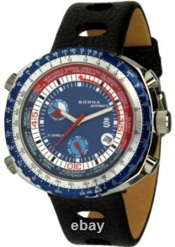 Sorna Worldtimer Montre Automatique Homme Gmt Style Rétro Montre