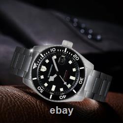 Stalingrad Volga Defender Automatique Céramique Acier Noir Saphir Montre Homme