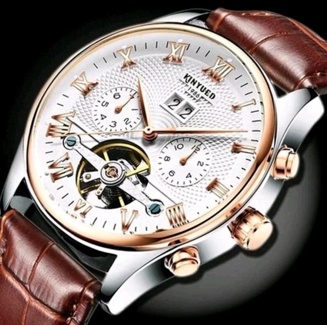 Superbe Montre Automatique De Luxe Tourbillon Top Marque Homme Men Watch Promo