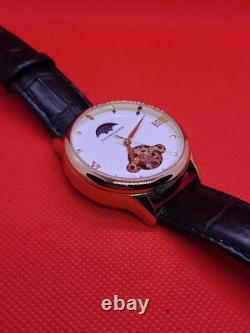 Superbe montre homme VUILLEMIN REGNIER Coeur battant phase de lune fonctionne Superbe montre homme VUILLEMIN REGNIER Coeur battant phase de lune fonctionne