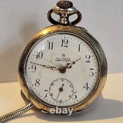 Swiss vintage poket watch Silver 0,800 Mechanical Alliance Horlogere Originall Swiss vintage poket watch Silver 0,800 Mechanical Alliance Horlogere Originall