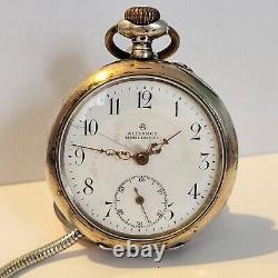 Swiss vintage poket watch Silver 0,800 Mechanical Alliance Horlogere Originall Swiss vintage poket watch Silver 0,800 Mechanical Alliance Horlogere Originall
