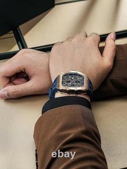 TSAR BOMBA Montre mécanique Automatique pour Homme Montre Squelette étanche