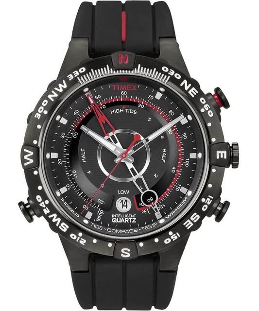 Timex Montre Noir Analogique Hommes Tide/temp/compass T2n720