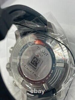 Tissot Seastar 1000 Chronograph 45,5 mm Boîtier Argenté en Acier, Bracelet Noir