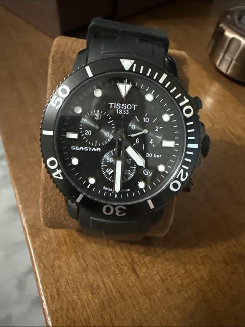 Tissot Seastar 1000 Chronograph 45,5 Mm, Bracelet Noir