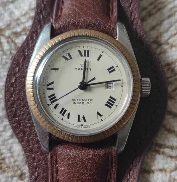 Tr&egrave;s Belle Montre Militaire Marvin Automatique Swiss Fonctionne Parfaitement