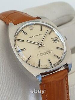Vintage BUCHERER OCC Officialy Certified Chronometer Automatic steel watch
