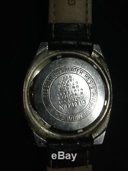 Vintage citizen 23 jewels chronographe bullhead/panda montre automatique 8110A